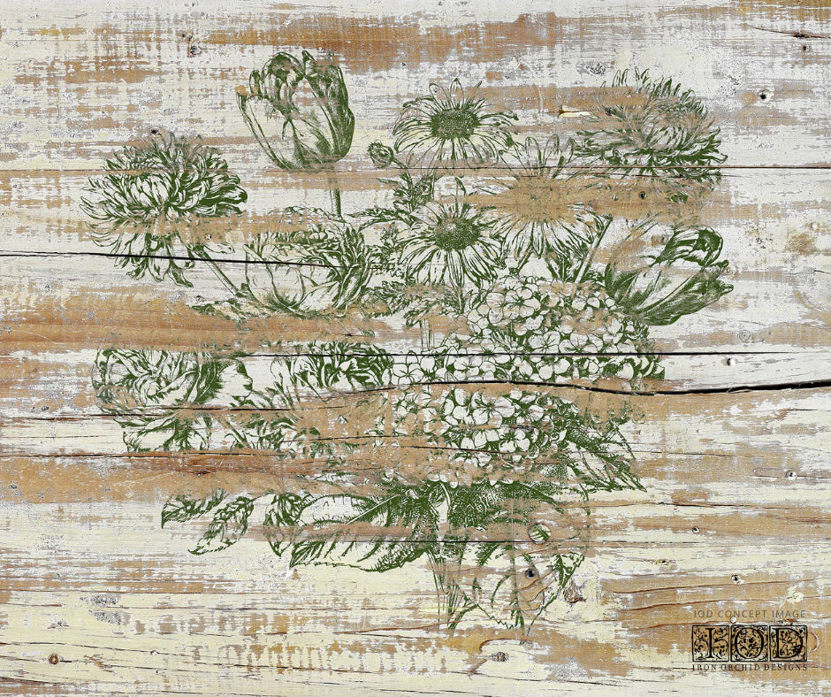 Garden Bouquet 12x12 IOD Stamp™