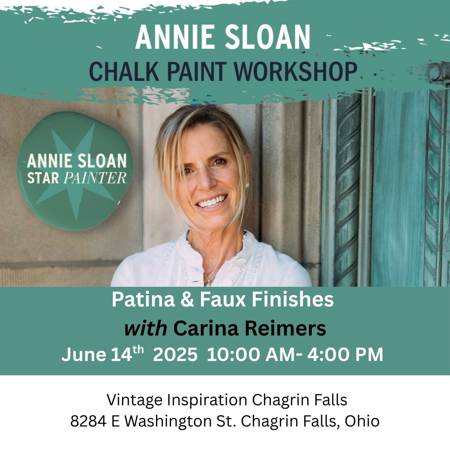 Annie Sloan Star Painter Workshop with Carina Reimers on June 14, 2025 | 10am to 4pm