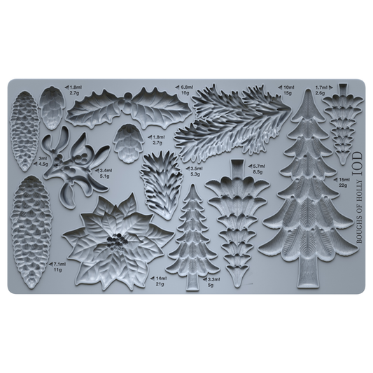 Boughs of Holly 6x10 Decor Moulds™