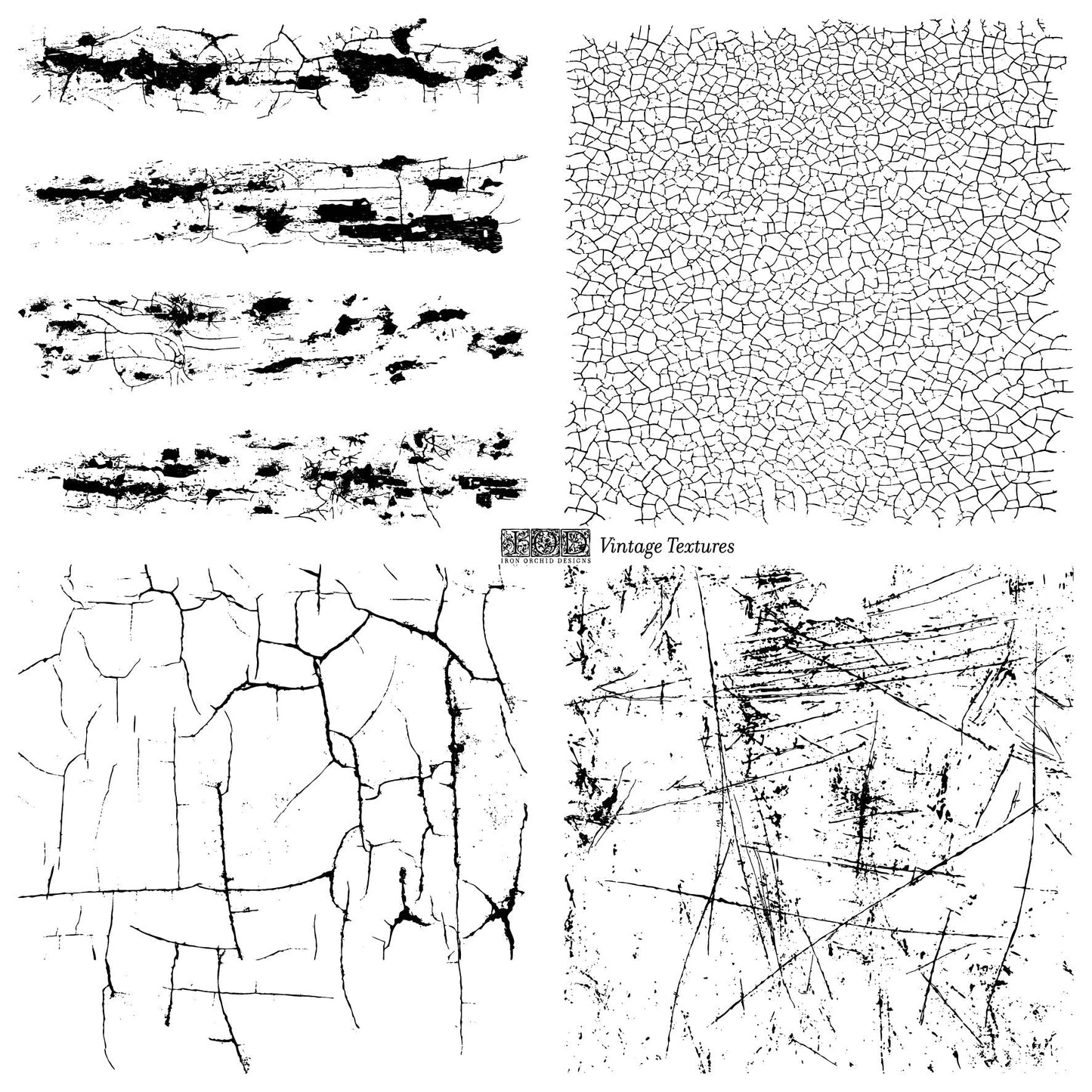 Vintage Textures 12x12 IOD Stamp™