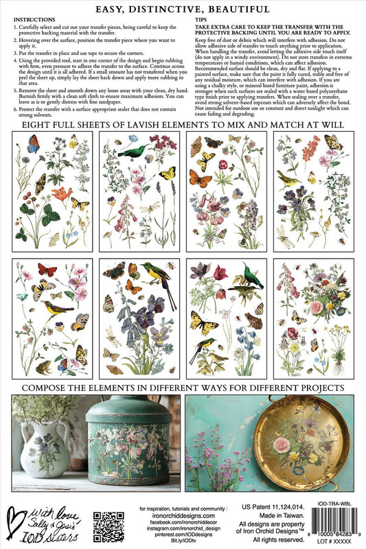 Wilde Bloemen IOD Transfer 8x12 Pad™