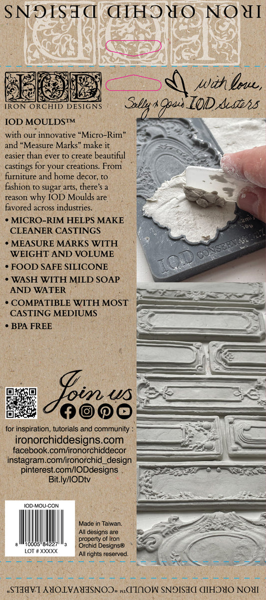 Conservatory Labels 6X10 IOD Mould™