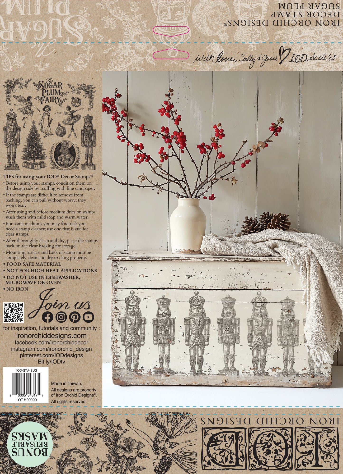 IOD Sugar Plum 12" x 12" Stamp Holiday 2025