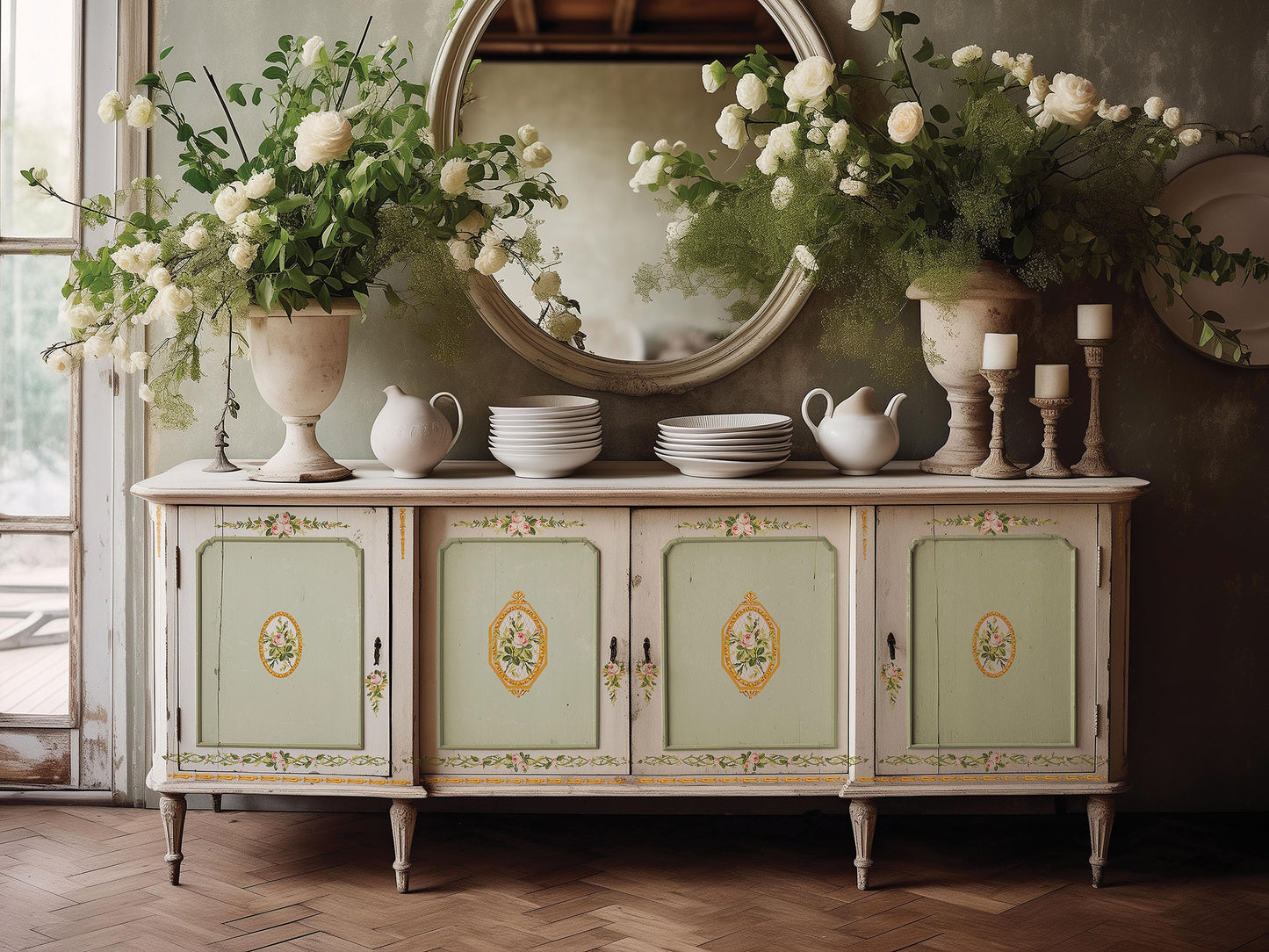 Petite Fleur Pink IOD Paint Inlay 12x16 Pad™