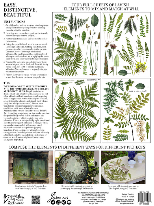 Fronds Botanical 24x33 Decor Transfer™