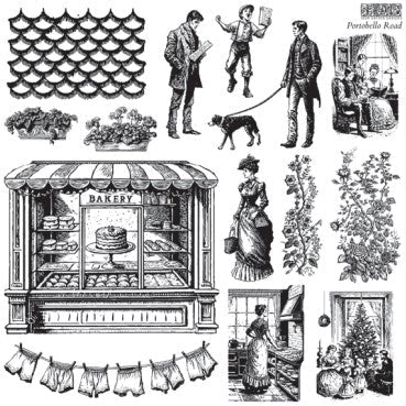 IOD Portobello Road Stamp 12” x 12” 2 Sheet Set