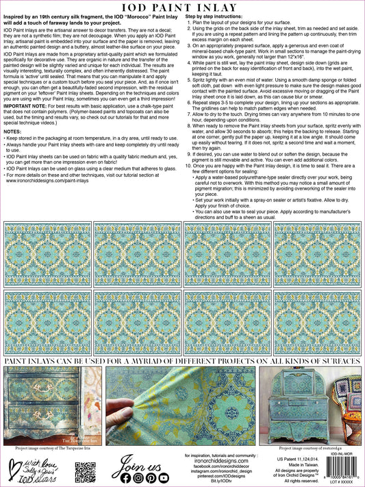 Morocco IOD Paint Inlay 12x16 Pad™