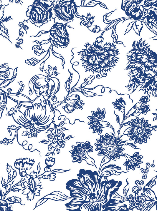Indigo Floral IOD Paint Inlay 12x16 Pad™
