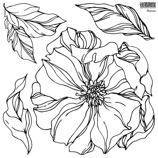 Peonies 12×12 IOD Stamp™