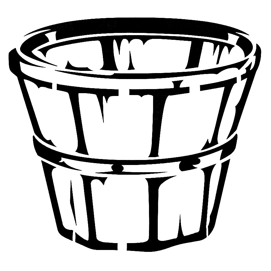 Roycycled Stencil Bushel Basket 12" x 12" 10 millileter Mylar Stencil