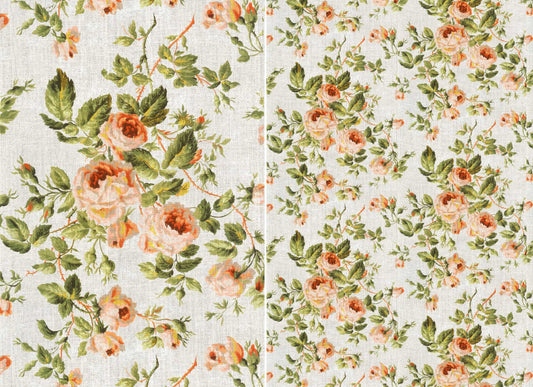 Burlap Roses Roycycled Decoupage Paper