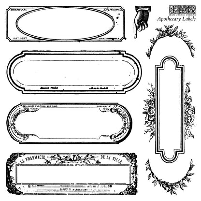 Apothecary Labels 6x6 IOD Stamp