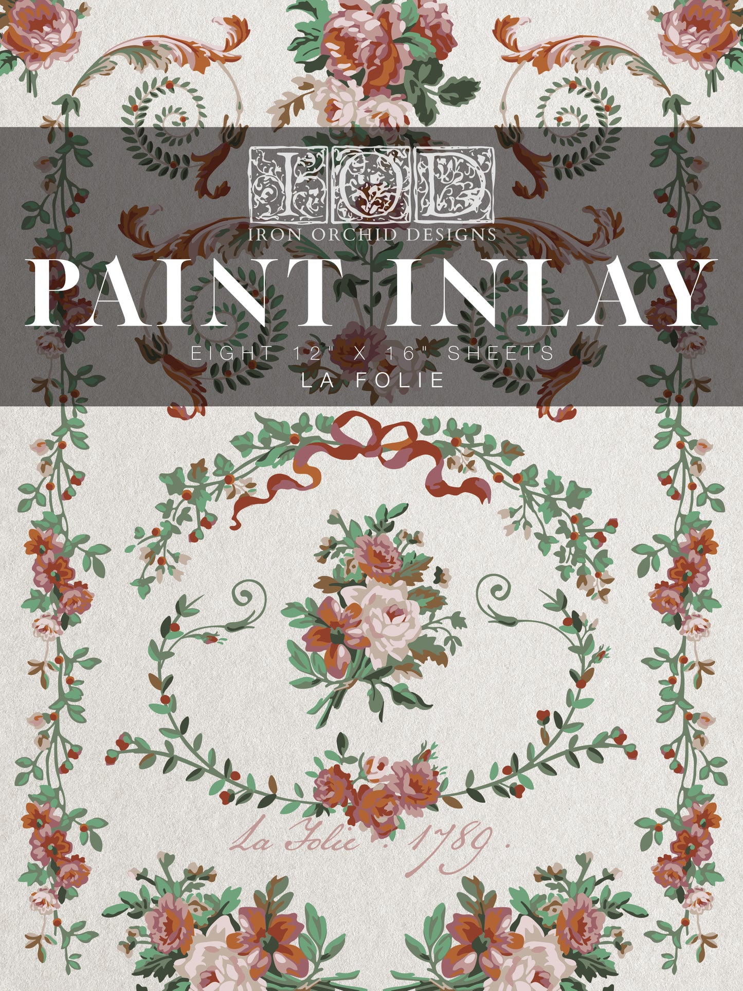 IOD La Folie Paint Inlay 12" x 16" Pad Holiday 2025