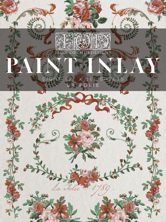 IOD La Folie Paint Inlay 12" x 16" Pad Holiday 2025