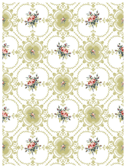 Lattice Rose IOD Paint Inlay 12x16 Pad