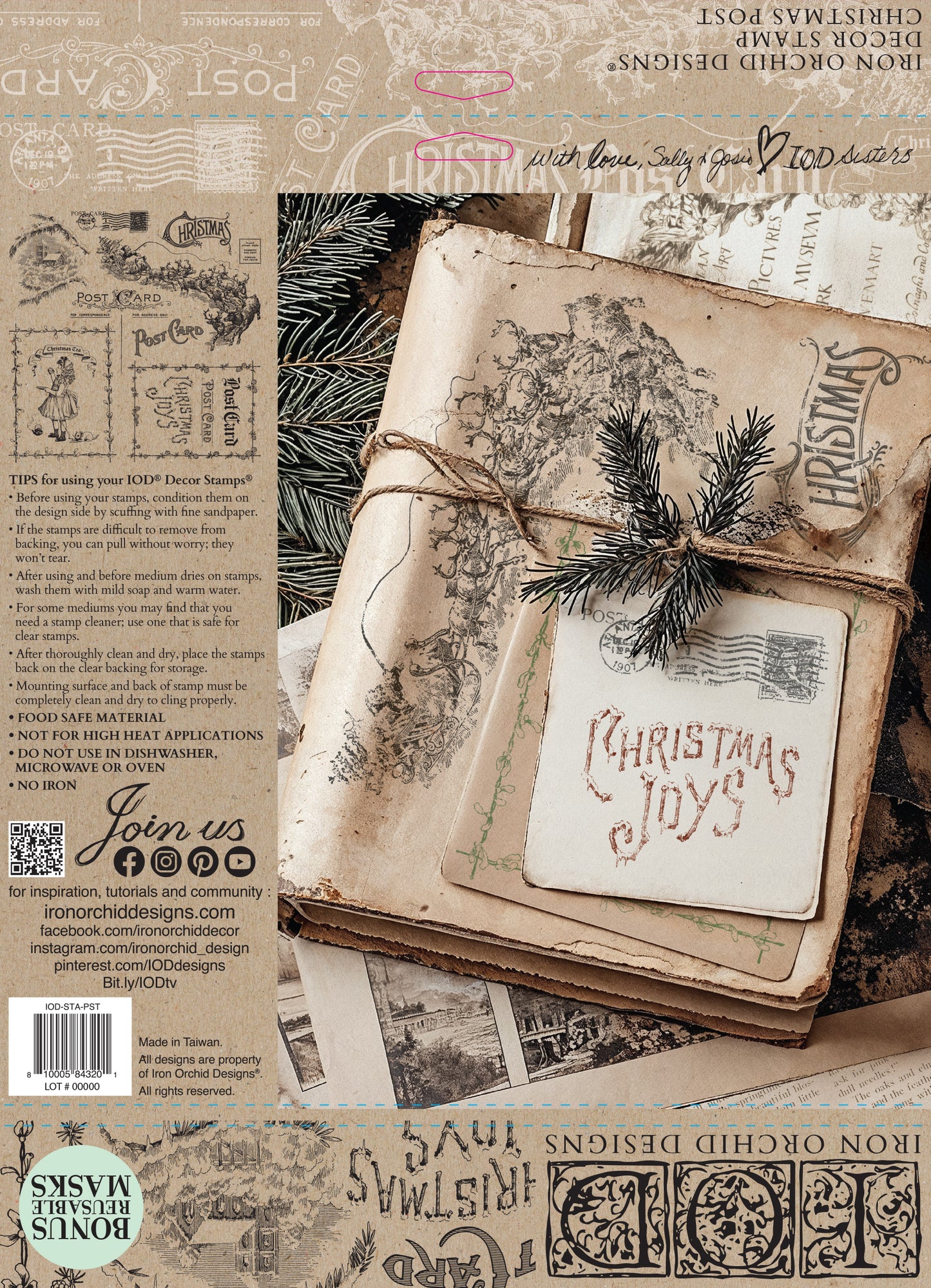 IOD Christmas Post 12" x 12" Stamp Holiday 2025