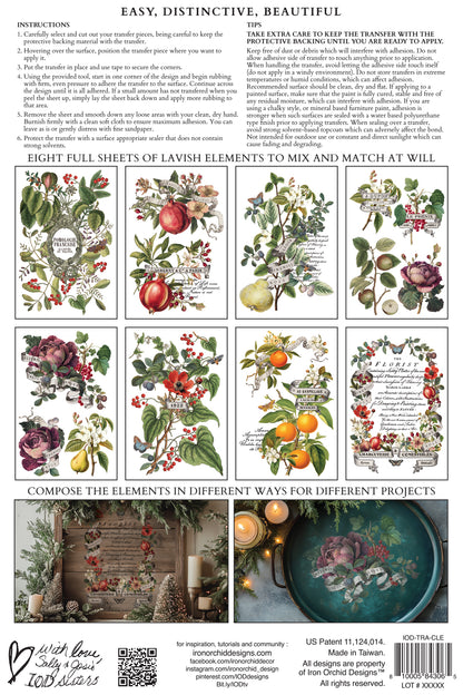 IOD Clementine Transfer 8" x 12" Pad Holiday 2025