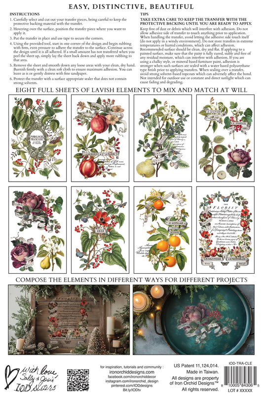 IOD Clementine Transfer 8" x 12" Pad Holiday 2025