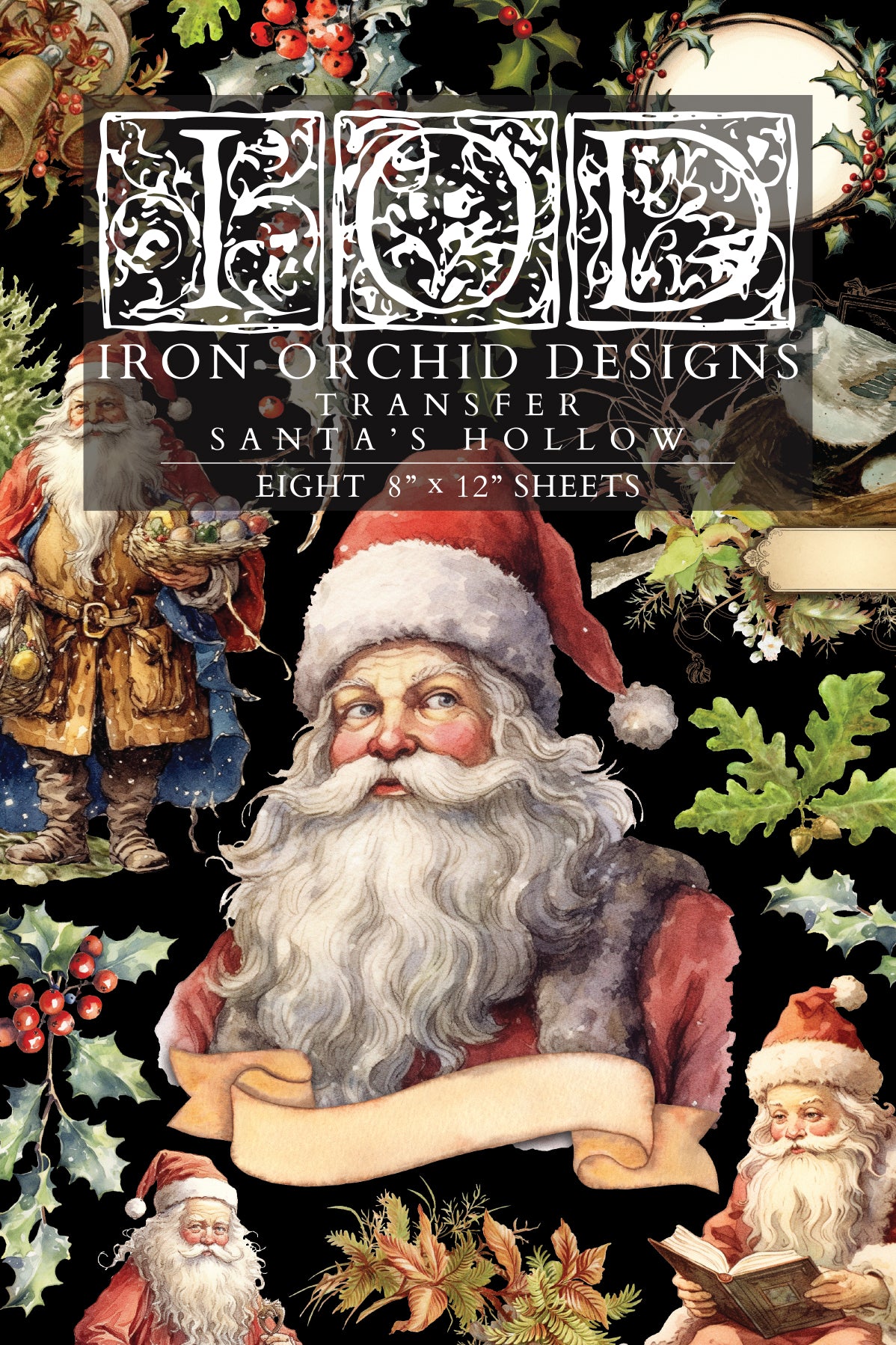 IOD Santa's Hollow Transfer 8" x 12" Pad Holiday 2025