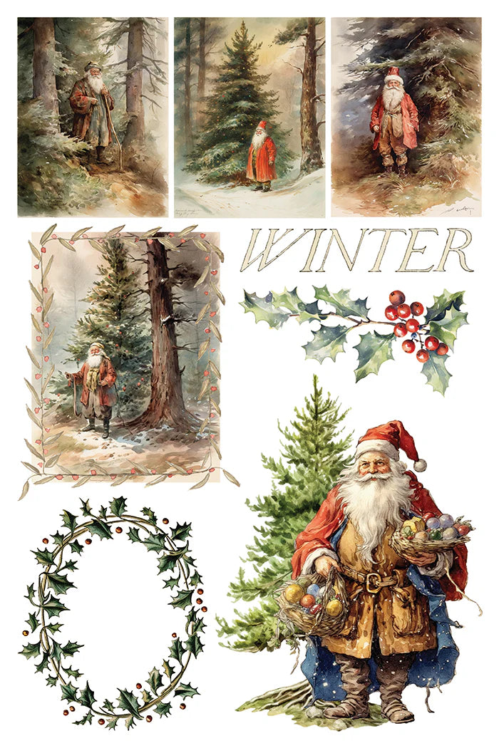 IOD Santa's Hollow Transfer 8" x 12" Pad Holiday 2025