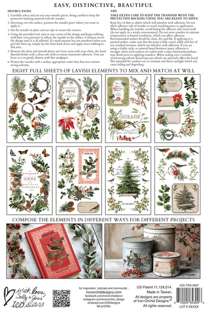IOD Winter Botanist 8' x 12" Transfer Pad Holiday 2025