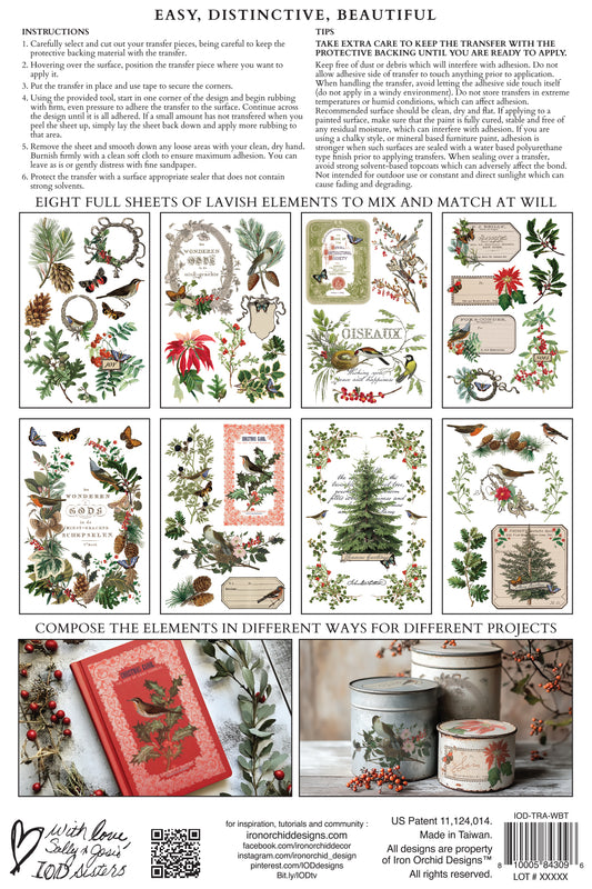 IOD Winter Botanist 8' x 12" Transfer Pad Holiday 2025