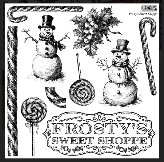 Frosty's Sweet Shoppe 12x12 IOD Stamp