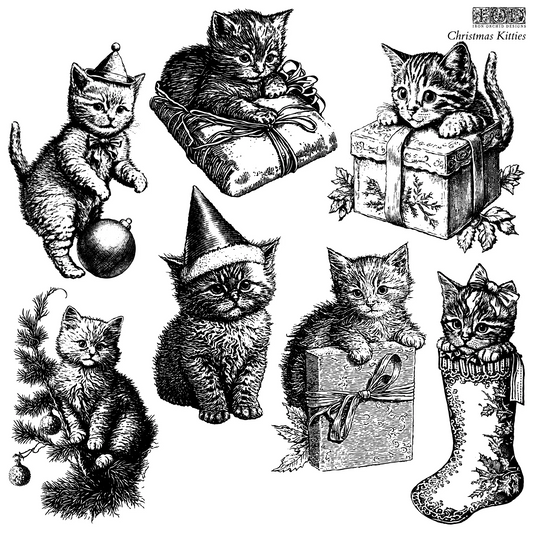 IOD Christmas Kitties 12 x 12 Stamp