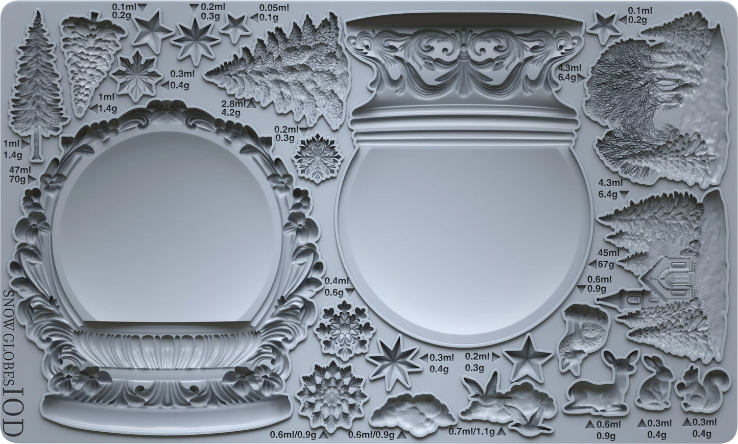 IOD Snow Globe Mould Holiday 2025