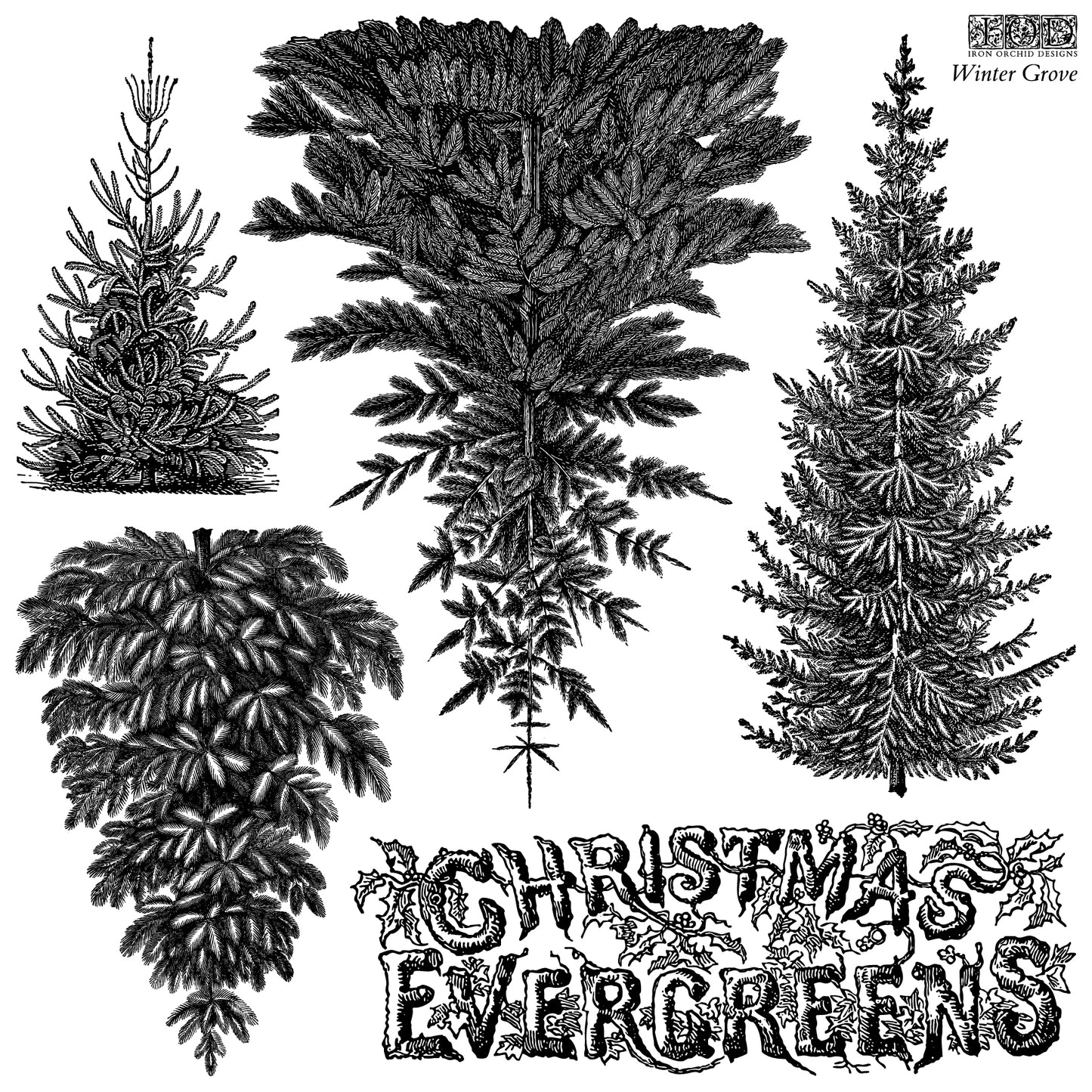 Winter Grove 12x12 IOD Stamp™