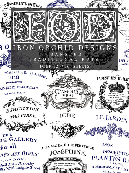 Iron Orchid Designs Traditional Pots Transfer