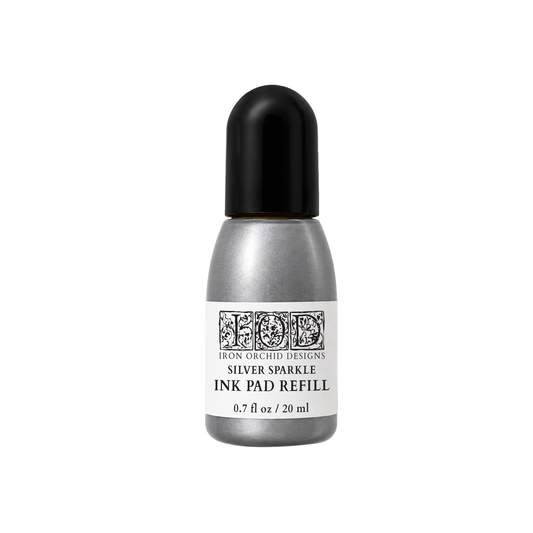 Silver Sparkle IOD Decor Ink Pad Refil