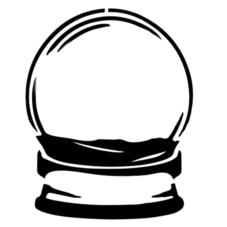 Roycycled Stencil Snow Globe 12" x 12" 10 Milliter Mylar Stencil